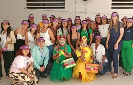 Servidoras da Semdes participam de ação de conscientização sobre violência contra a mulher