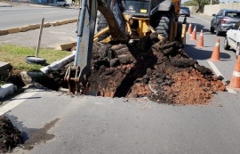 Obra emergencial interdita parcialmente a Av. Assis Chateaubriand