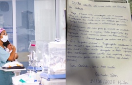 Carta de mãe emociona equipe e reforça acolhimento humanizado na maternidade do Hospital da Cidade