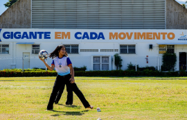 Sábado de Lazer no Gigantão reúne 300 estudantes da rede municipal em manhã de esporte e diversão