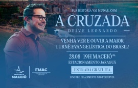 Maceió recebe show gratuito de Deive Leonardo na quinta (28)