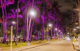 Maceió ganha iluminação lilás em apoio à conscientização e combate à violência contra a mulher