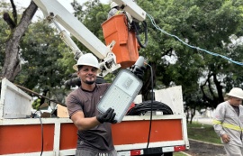 Prefeitura implanta nova rede de iluminação na Praça Sinimbu após furto de equipamentos