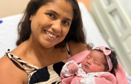 Maternidade do Hospital da Cidade dá boas-vindas à primeira bebê do ano, Esther