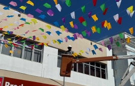 Segurança Cidadã reforça proteção das instalações elétricas e decoração junina no Jaraguá