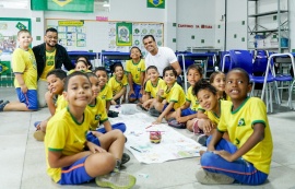 Projeto inspirado na Copa do Mundo promove inclusão, empatia e criatividade em escola municipal