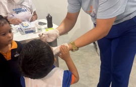Saúde leva suplementação de vitamina A ao Gigantinho no Santos Dumont