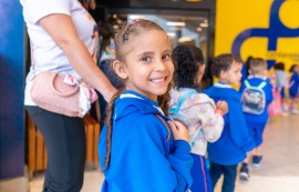 Alunos do Centro de Educação Infantil Rodrigues Alves participam de sessão de cinema