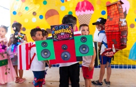 Centro de Educação Infantil Maria Salete encerra 1º Jogos Internos com desfile da mochila maluca