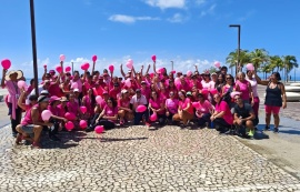 Núcleos de Atividades Físicas promovem caminhada em alusão ao Outubro Rosa