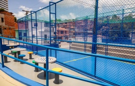 Praça na comunidade do Bolão tem obras de revitalização e requalificação concluídas pelo Brota na Grota