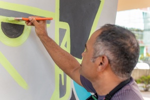 Artista Levy Paz. Foto: Célio Júnior/Secom Maceió