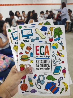 Livro ilustrado mostra de forma simples o Estatuto da Criança e do Adolescente. Foto: Luiz Felipe Pimentel (estagiário)/Ascom Semas