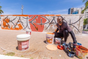 Pinturas terão elementos o esporte e muitas cores / Foto: Itawi Albuquerque