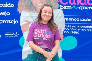 Secretária-adjunta da Saúde de Maceió, Gisele Mascarenhas. Foto: Victor Vercant/Ascom SMS