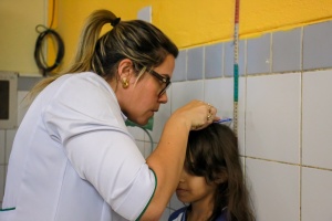 Nutricionista da Semed ,Aline Andrade. Foto: Arthur Vieira / Ascom Semed