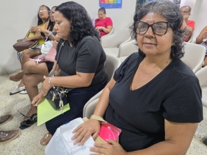 A aposentada Eliane Lopes também elogiou o atendimento humanizado no Hospital da Cidade. Foto: Beto Macário/Secom Maceió