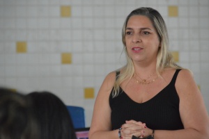 Coordenadora-geral do Ensino Fundamental da Semed, Juliane Medeiros. Foto: Karla Lima/Ascom Semed