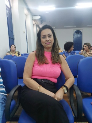 Coordenadora Geral do Serviço de Convivência e Fortalecimento de Vínculos, Danielle Oliveira, esteve presente na atividade. Foto: Luiz Felipe Pimentel (estagiário)/Ascom Semas