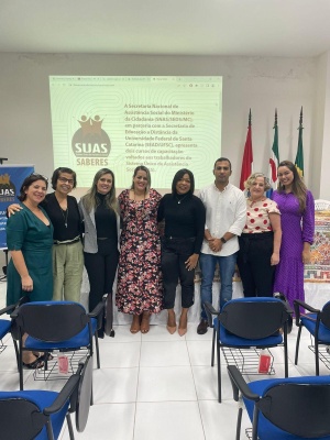 Representantes da Assistência Social de Maceió que participaram do evento. Foto: Luiz Felipe Pimentel (estagiário)/Ascom Semas