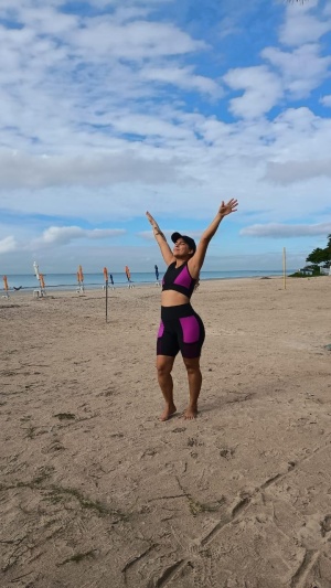 Aluna do Funcional para Todos, Samantha se dedica aos treinos diariamente. Foto: Acervo pessoal