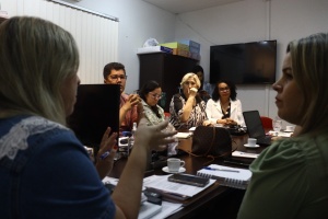 Reunião ocorreu na sede da Semed. Foto: Pedro Farias.