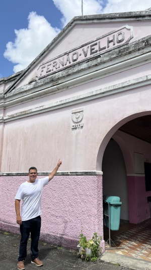 Secretário de Turismo de Maceió, Eduardo Monteiro na Estação Fernão Velho. Foto: ascom Semtur.