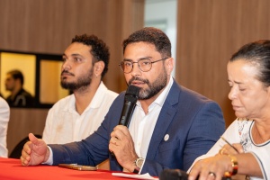 O presidente da Fundação Municipal de Ação Cultural, Myriel Neto, representou a Prefeitura de Maceió na solenidade de abertura do evento. Foto: Filipe Vieira/Cortesia