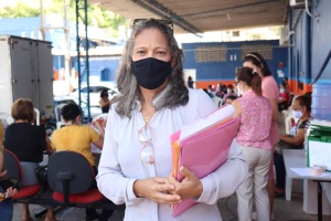 Cristiane Pereira terá a primeira experiência como professora da rede pública. Foto: Pedro Farias/Ascom Semed