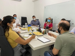 Reunião do Iprev com representantes da Ufal. Foto: Iprev