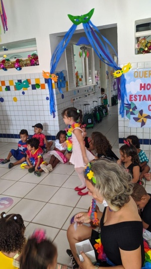 Alunos do CMEI São Sebastião no clima de carnaval. Foto: Ascom Semed