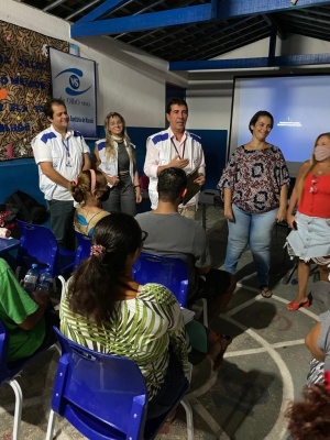 Palestra orientou manuseio correto de alimentos. Foto: Vigilância Sanitária de Maceió
