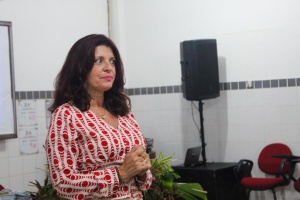 A oficina realizada no auditório da Semed foi ministrada por Tereza Carvalho, coordenadora do Programa de Atenção à Saúde Integral do Adolescente da SMS. Foto: Julita Bittencourt / Ascom Semed