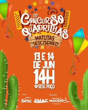 Concurso de Quadrilha Matuta acontece nos dias 13 e 14 de junho