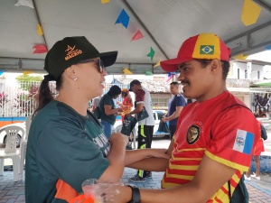 Diretora da Sudes, Kedyna Tavares, celebrou participação de alunos na atividade. Foto: Ascom Sudes