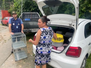 A protetora independente, Girlene da Silva, teve seus animais recolhidos pelo Gabinete da Causa Animal. Foto: Ascom GGI-CA