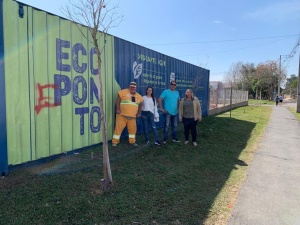 Visita para conhecer o funcionamento dos Ecopontos em Curitiba. Foto: Ascom Sudes