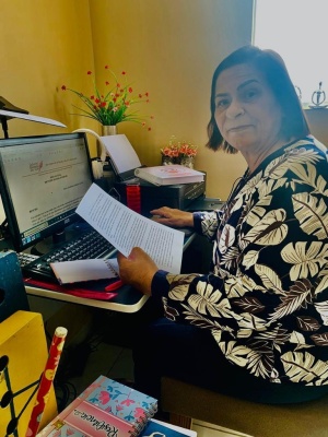 Maria Auxiliadora, professora do 4º ano na Escola Municipal Brandão Lima. Foto: Arcevo Pessoal.