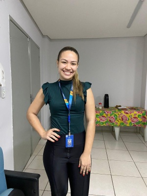 Nutricionista, Yasmin Caroline Santana, destacou qualidade no atendimento. Foto: Ascom SMS