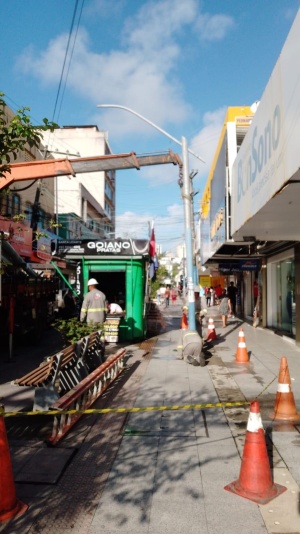 Iluminação no Centro de Maceió foi reforçada com luzes em LED de 150W. Foto: Ascom Ilumina