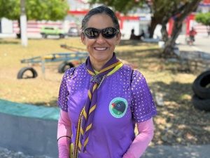 Participante do grupo de escoteiros. Foto: Walisson Vieira/Ascom Maceió