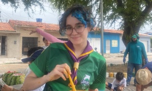 Leka Lisboa é escoteira há dois anos. Tháchyna Lorena (estagiária)/Ascom Alurb