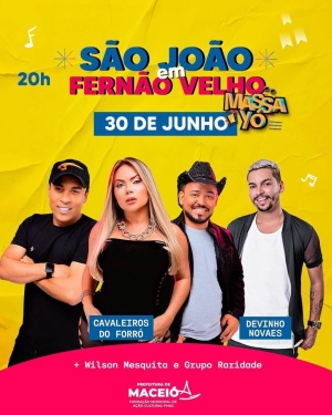 Programação do São João de Fernão Velho