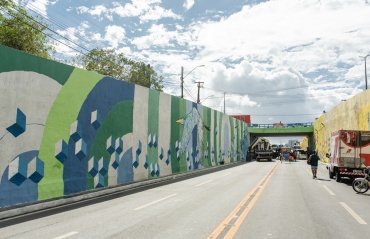 Viaduto do Jacintinho vira galeria de arte a céu aberto