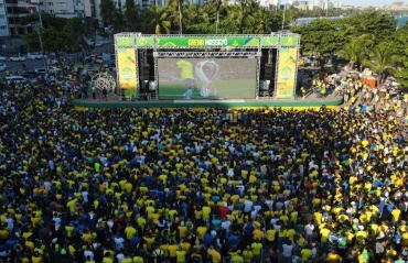 Primeiro jogo do Brasil agita Arena Massayó na praia de Pajuçara, Vergel do Lago e Benedito Bentes