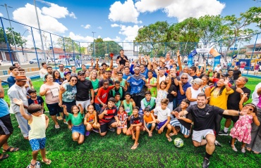 Prefeitura inaugura Areninha Eustáquio Gomes e oferece novo espaço de lazer e convivência para moradores