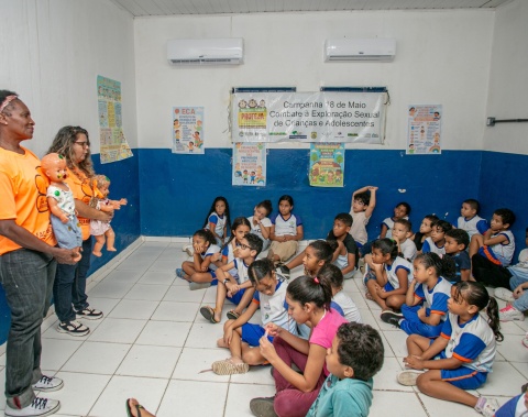 Maio Laranja promove ações de conscientização para crianças de escola municipal