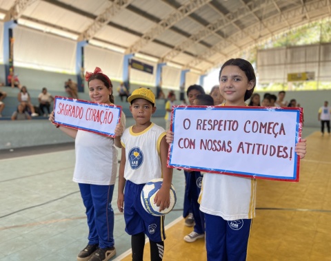 Estudantes de quatro escolas municipais de tempo integral participam de jogos internos