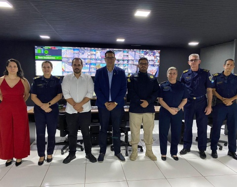 Polícia Rodoviária Federal conhece sistema de videomonitoramento da Guarda Civil Municipal
