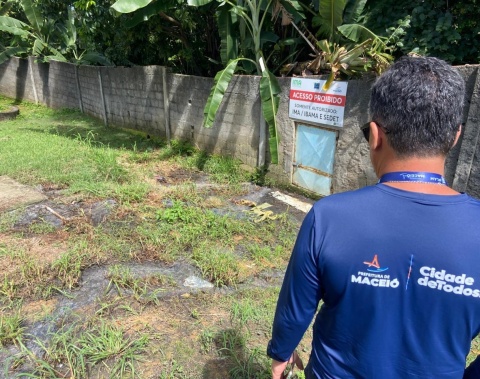 Fiscalização do Iplam flagra lançamento de esgoto em riacho no Jardim Petrópolis